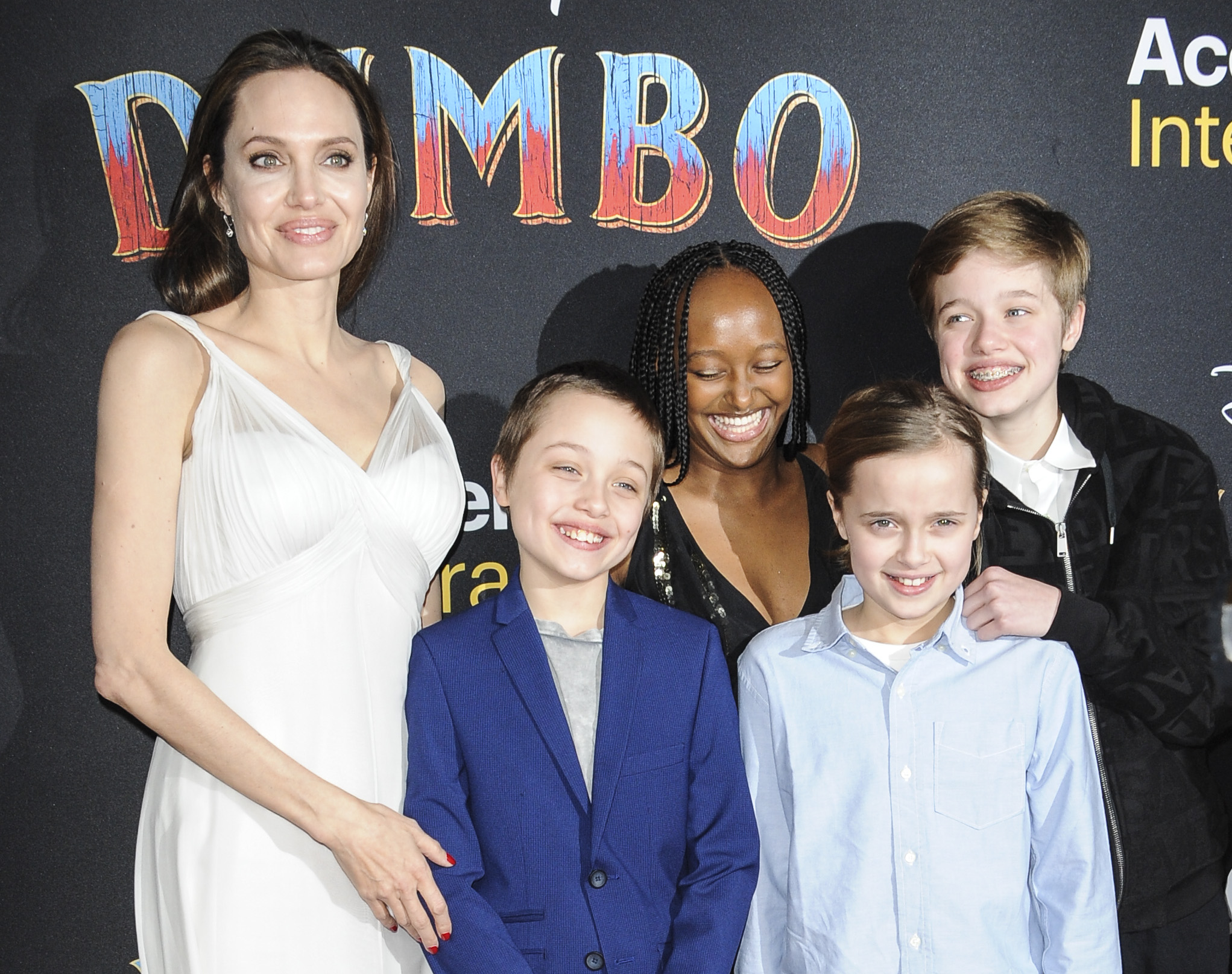 Angelina Jolie & Her Kids At Dumbo Premiere In 2019