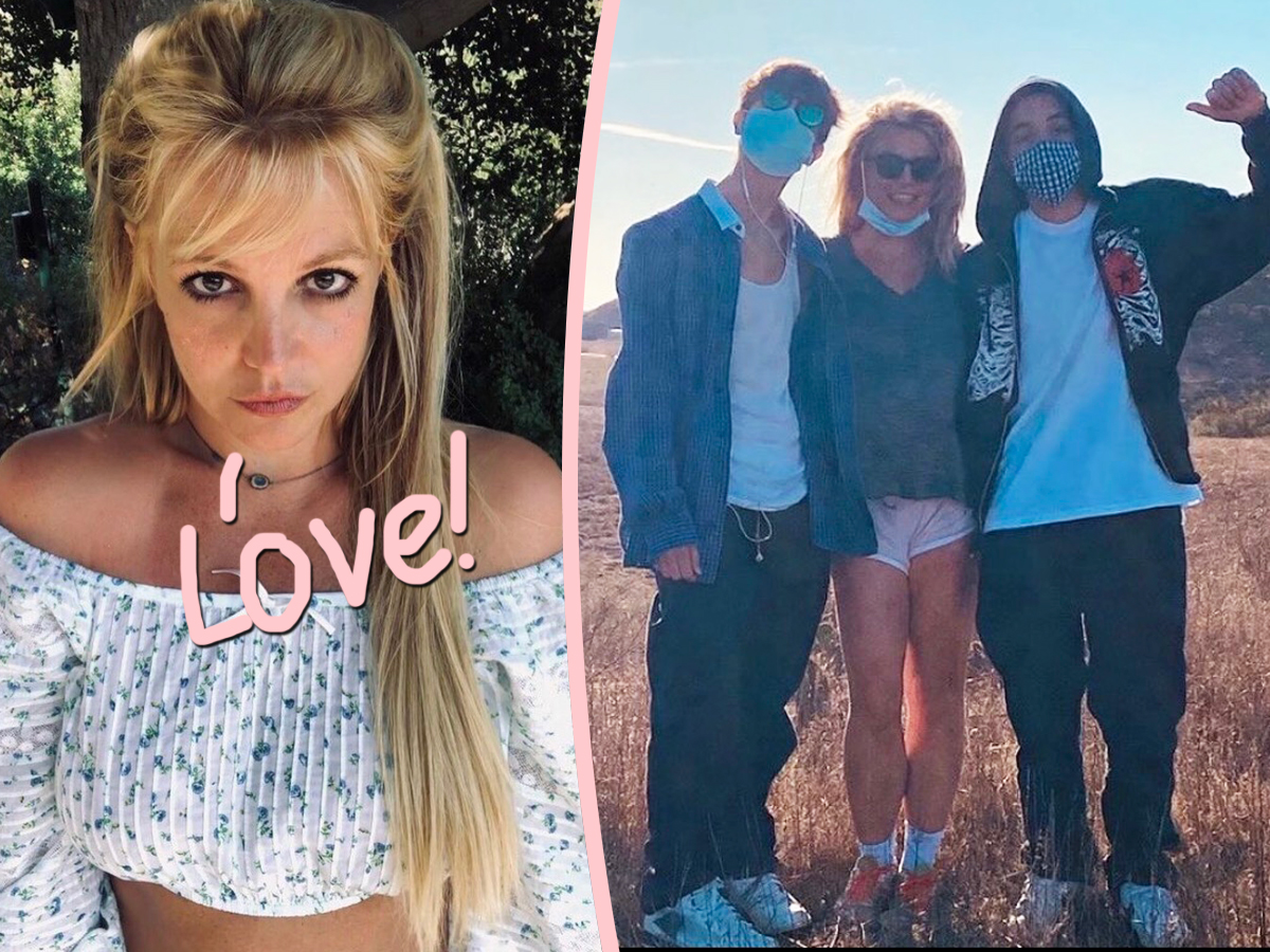 Britney Spears Shares Rare Photo With Her Sons After Source Says She Sees Them Less Perez Hilton