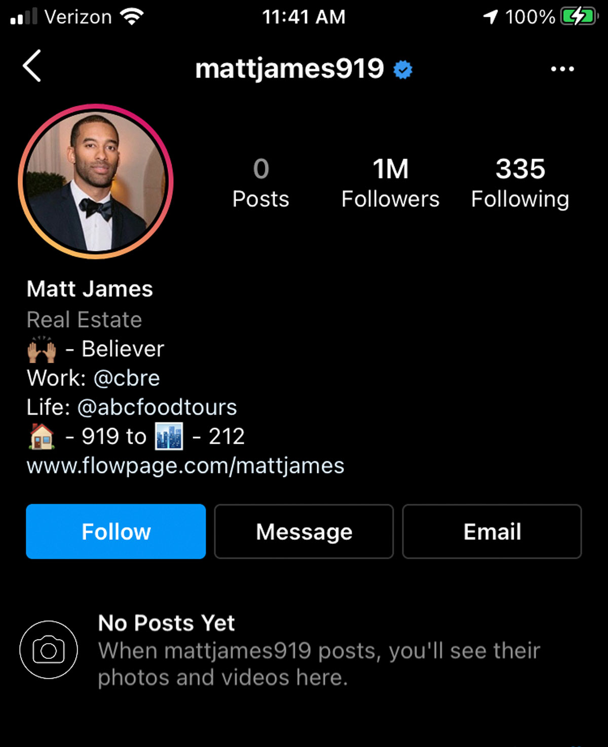 The Bachelor's Matt James has deleted all of his Instagram posts!