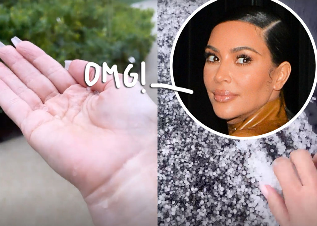 Kim Kardashian snow hail mix up