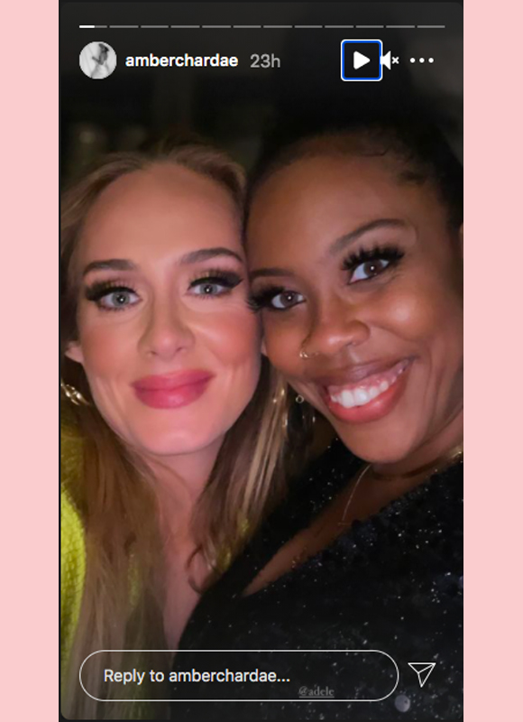 adele, amber chardae : instagram story