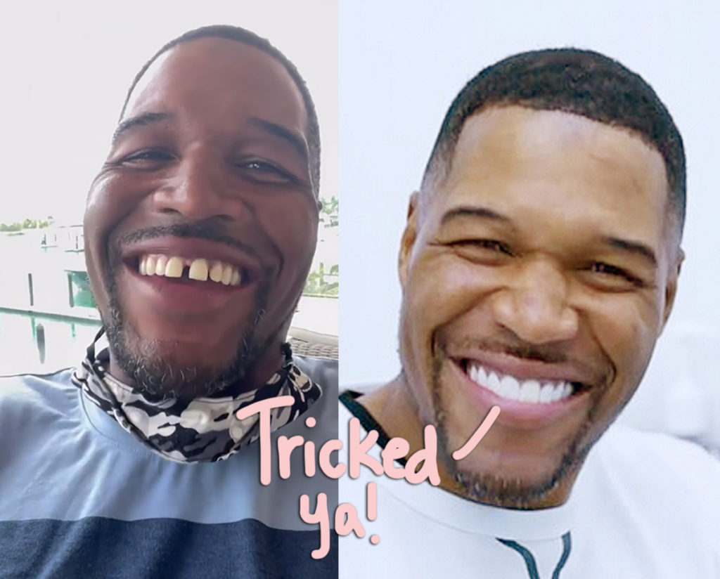 Michael Strahans Teeth Gap Is Here To Stay Perez Hilton 