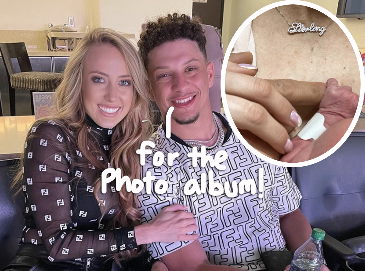 Patrick Mahomes & Fiancée Brittany Matthews Pose For First Family Photos  With Baby Daughter Sterling! - Perez Hilton