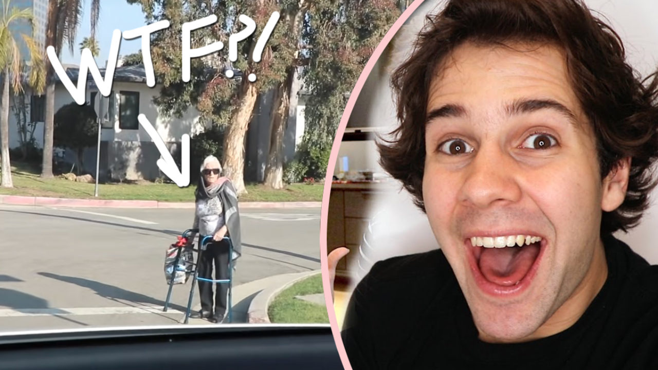 YouTuber David Dobrik Hired Fake Elderly Lady To Help Cross The Street For  PR! - Perez Hilton