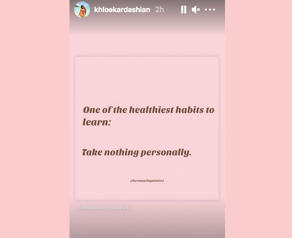 Khloe Kardashian Instagram Story Breakup