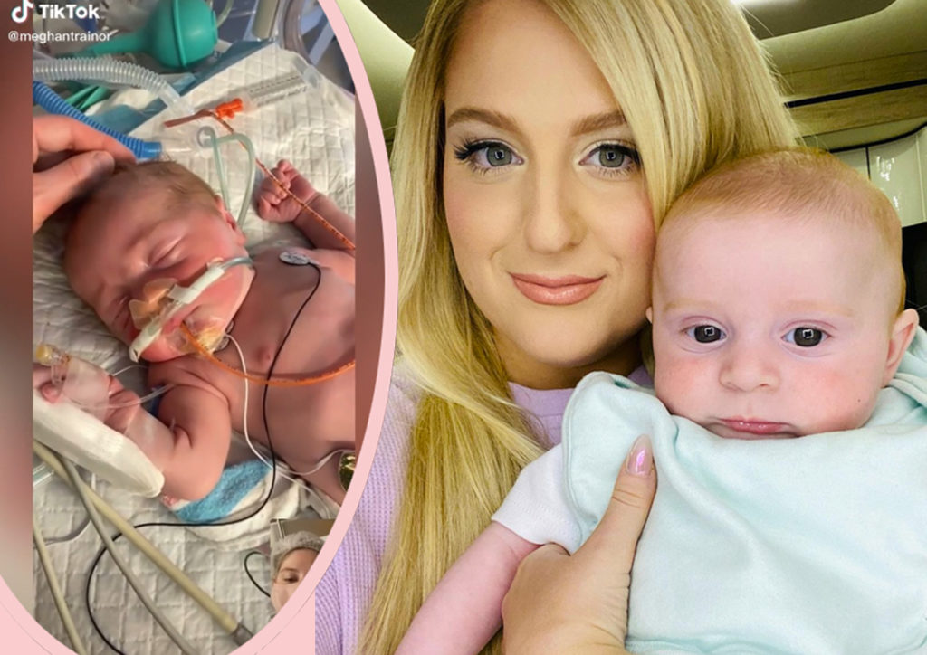 Meghan Trainor opens up about her newborn son Riley's 'terrifying' birth  during an interview