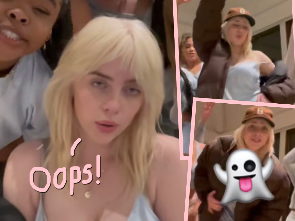 Billie Eilish Posts Wardrobe Malfunction Blooper Videos From Lost Cause: ' Titties Was Falling Out' - Perez Hilton