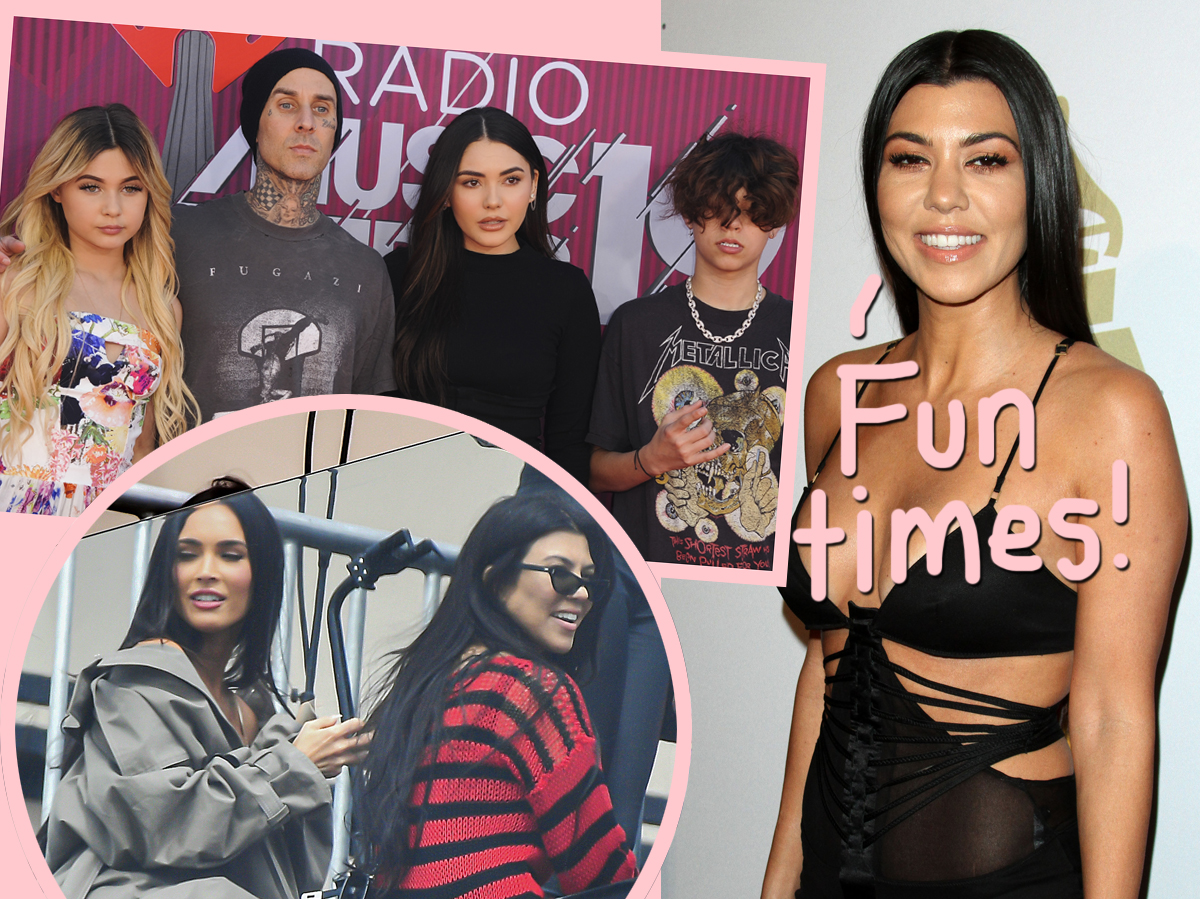 #Kourtney Kardashian Bonds With Travis Barker’s Kids & Famous Friends During ‘Best Weekend’ Beach Getaway!