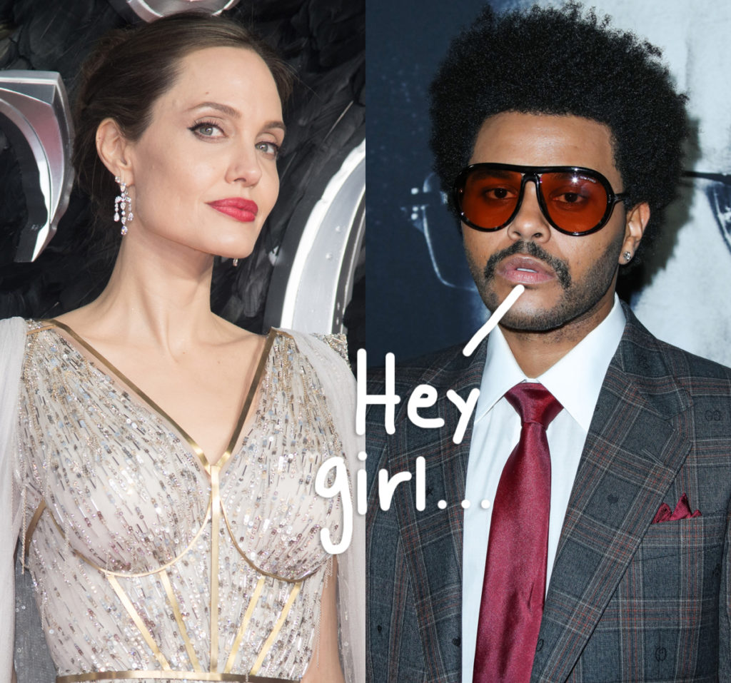 Omg Angelina Jolie And The Weeknd Were Spotted Out On Dinner Date Together Perez Hilton