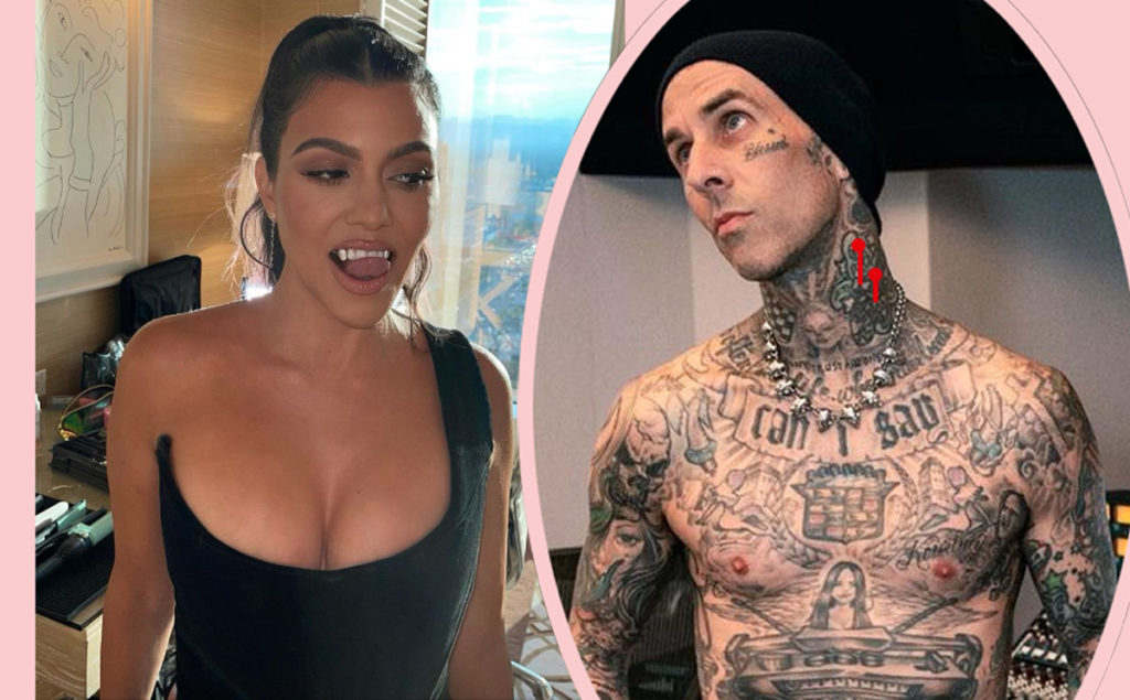 Kourtney Kardashian Travis Barker Blood Vampire Instagram Flirting
