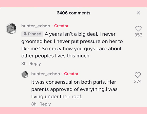 hunter echo, millie bobby brown : his tiktok comments about her