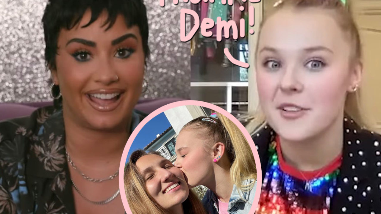 Demi Lovato, Jojo Siwa and girlfriend Kylie Prew attend Ninth Annual LGBTQ+  Night at Dodger Stadium