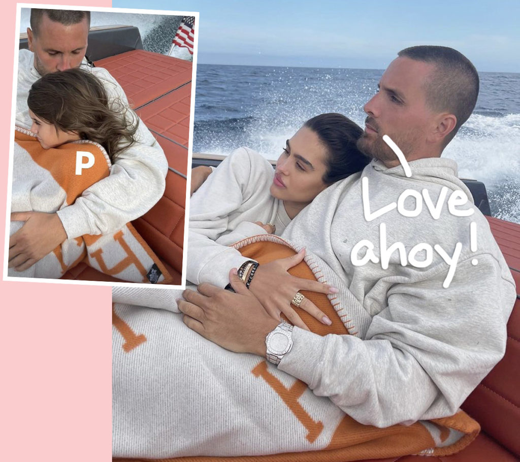 Scott Disick & Amelia Hamlin Get Cozy On Boat Outing Alongside 9-Year-Old  Disick Daughter Penelope! - Perez Hilton