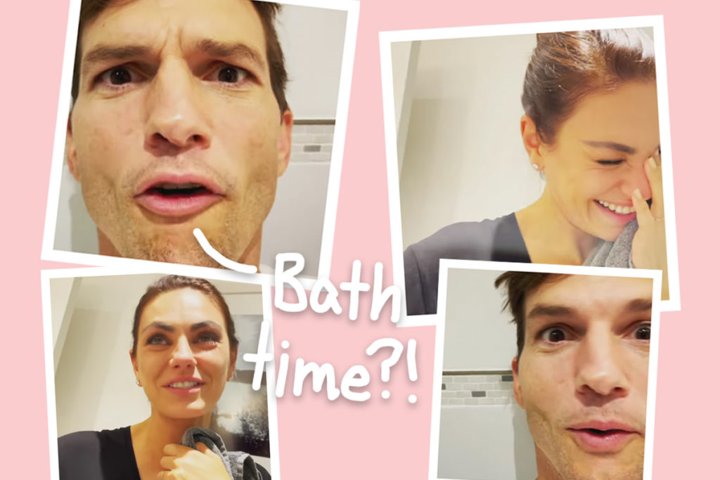 Ashton Kutcher And Mila Kunis Address Ongoing Ridiculous Bathing Drama With Hilarious New Video