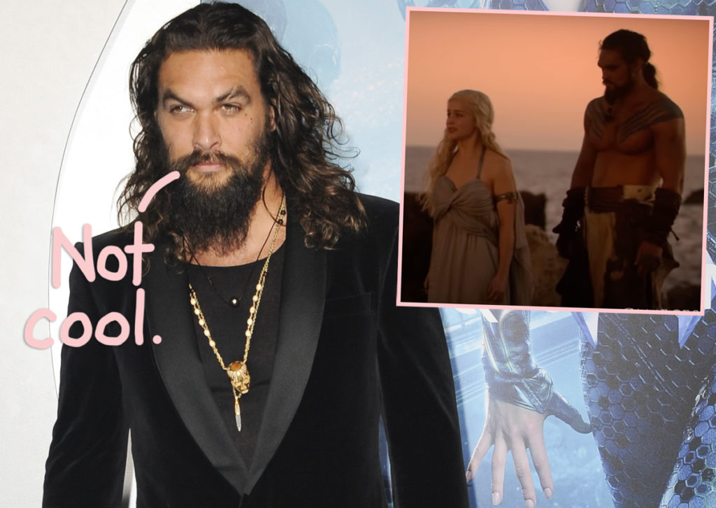 Jason Momoa slams a reporter for asking about whether he regrets filming a rape scene for Game of Thrones!