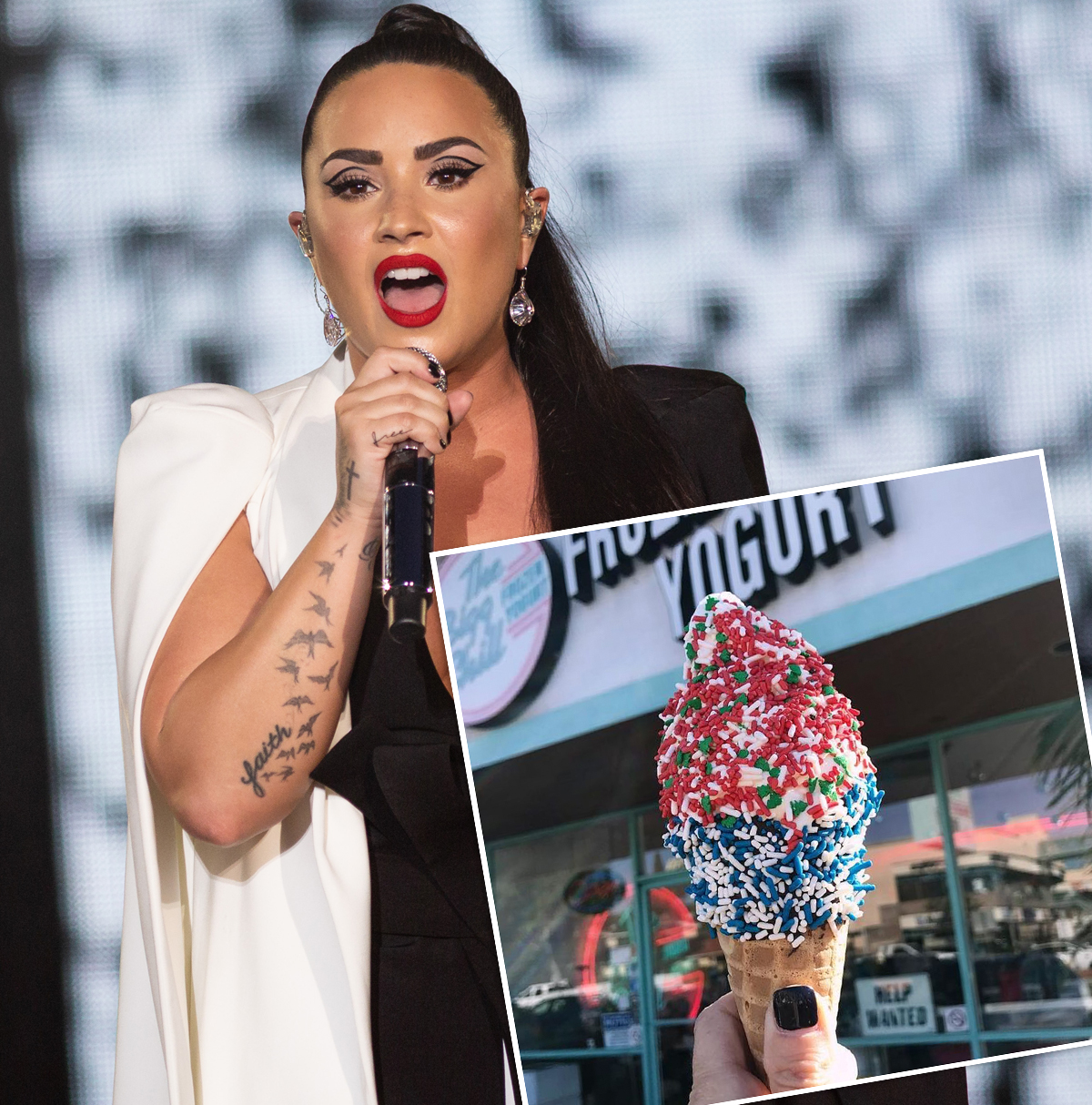 Demi Lovato Frozen Yogurt Shop Scandal