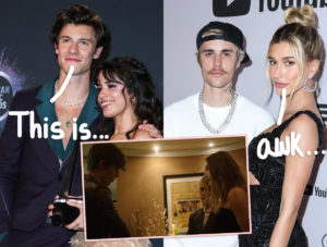 Watch Rumored Exes Shawn Mendes & Hailey Bieber Endure The Most 'Awkward' Run-In At The Met Gala