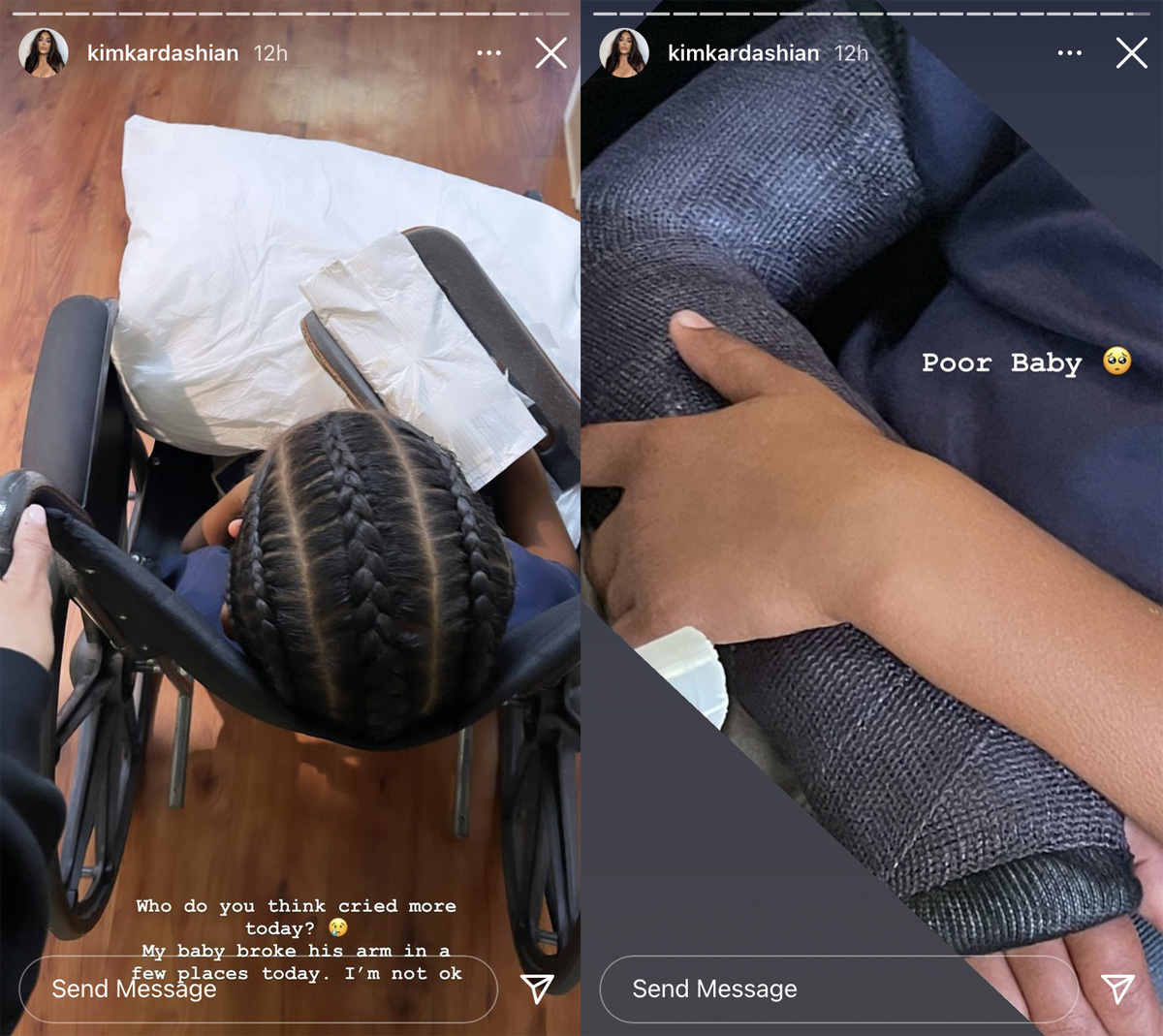 Kim Kardashian Is 'Not OK' As Son Saint Seeks Medical Care After Breaking His Arm 'In A Few Places'