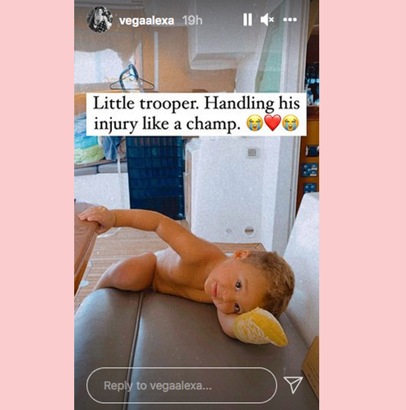 Alexa PenaVega Son Injury Instagram Stories