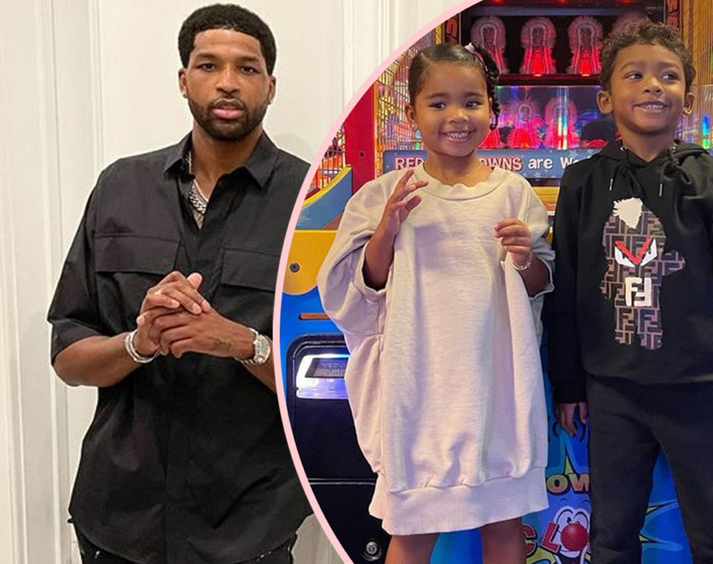 Tristan Thompson Shares Rare Photos Of Daughter True & Son Prince