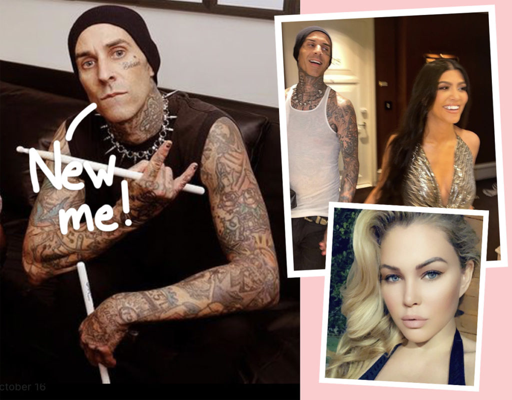 Travis Barkers daughter covers up his face tattoos using viral KVD Beauty  foundation  PopBuzz