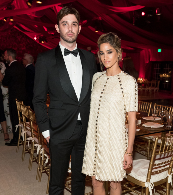 Cade Hudson with Sofia Boutella at the 2018 Junior Committee of the Fine Arts Museums of San Francisco Mid-Winter Gala