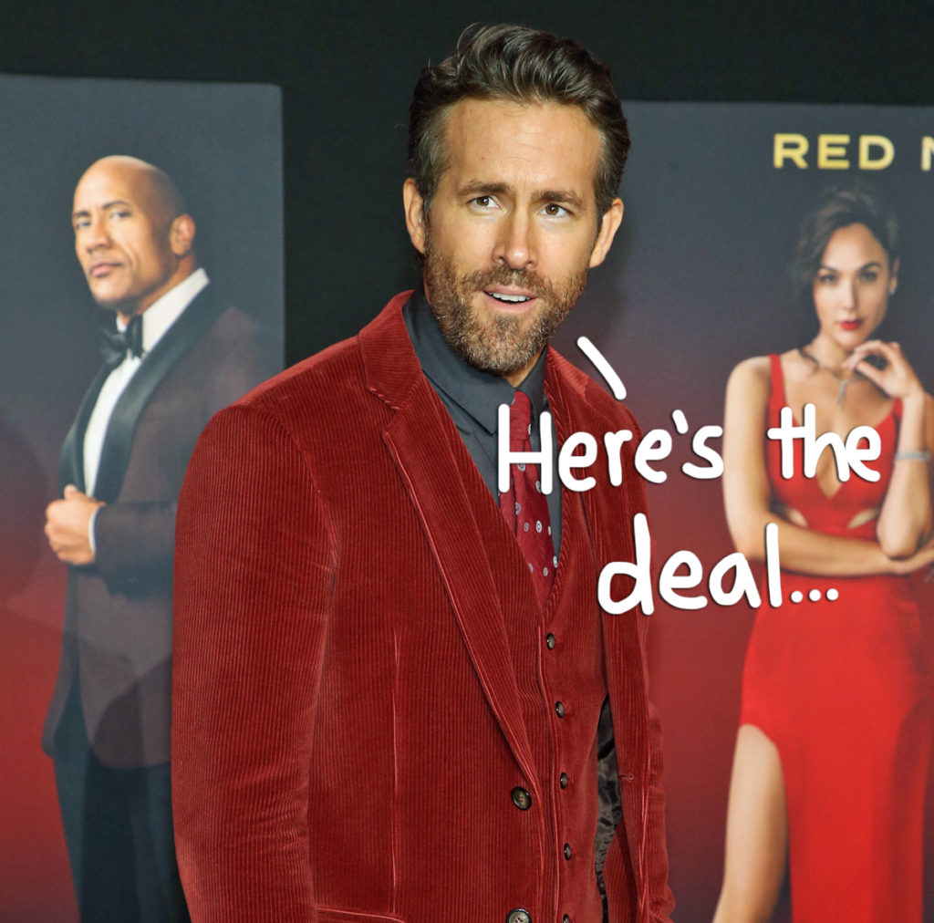 Ryan Reynolds Admits The Super Sweet Reason Hes Taking A Hiatus From Acting Perez Hilton 0891