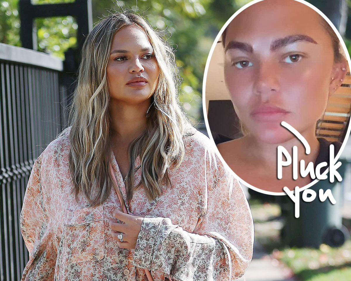 #Chrissy Teigen Bashes ‘F**king Riled Up’ Critics Of Her Eyebrow Transplant!
