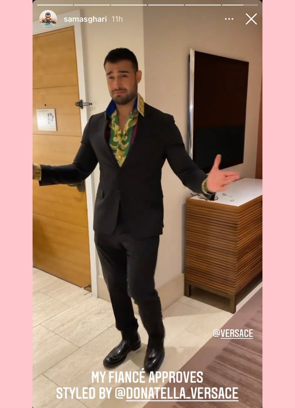 sam asghari : britney 'approves' of sam's versace fit for house of gucci premiere