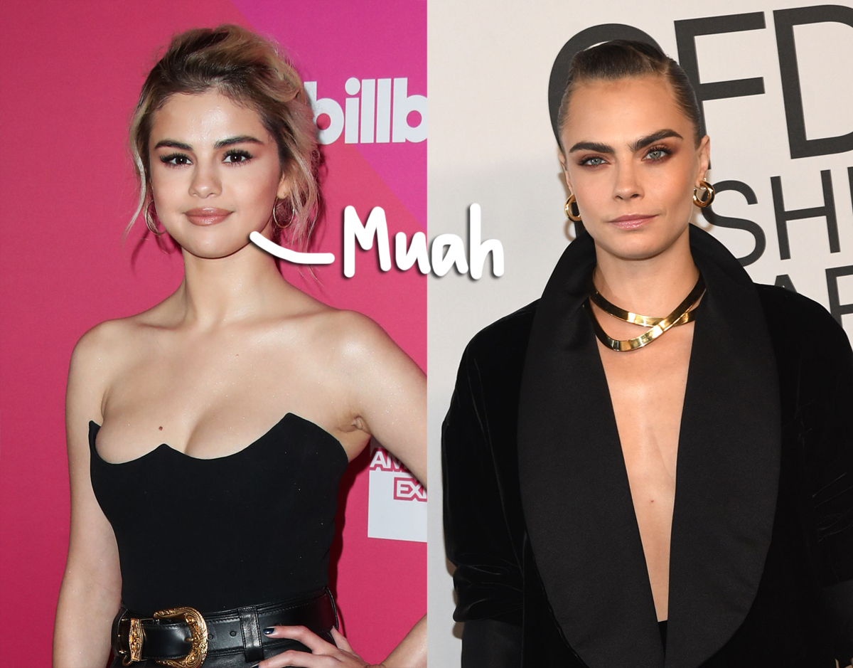 Watch Selena Gomez And Cara Delevingne Share A Smooch On The Kiss Cam