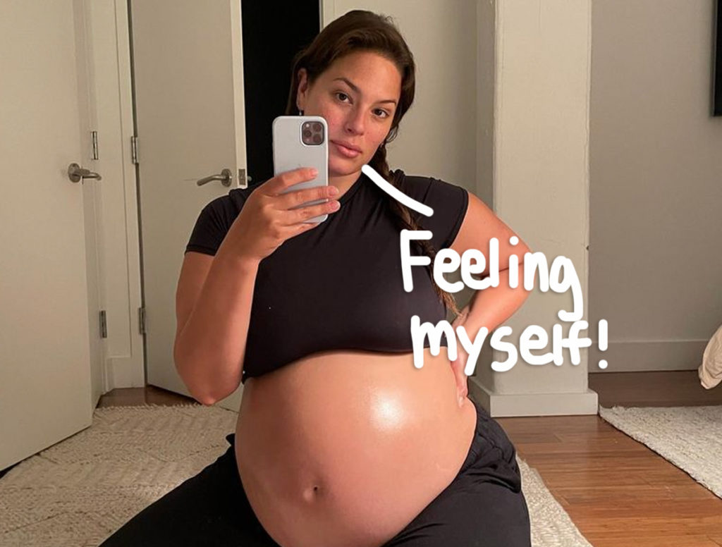 Pregnant Ashley Graham Dances in Her Underwear After Revealing