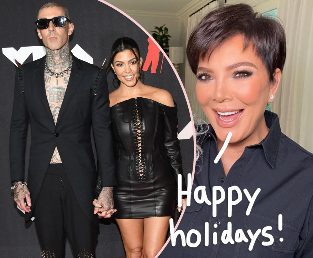 Kris Jenner Teamed Up With Kourtney Kardashian & Travis Barker To Drop… A Christmas Song?!