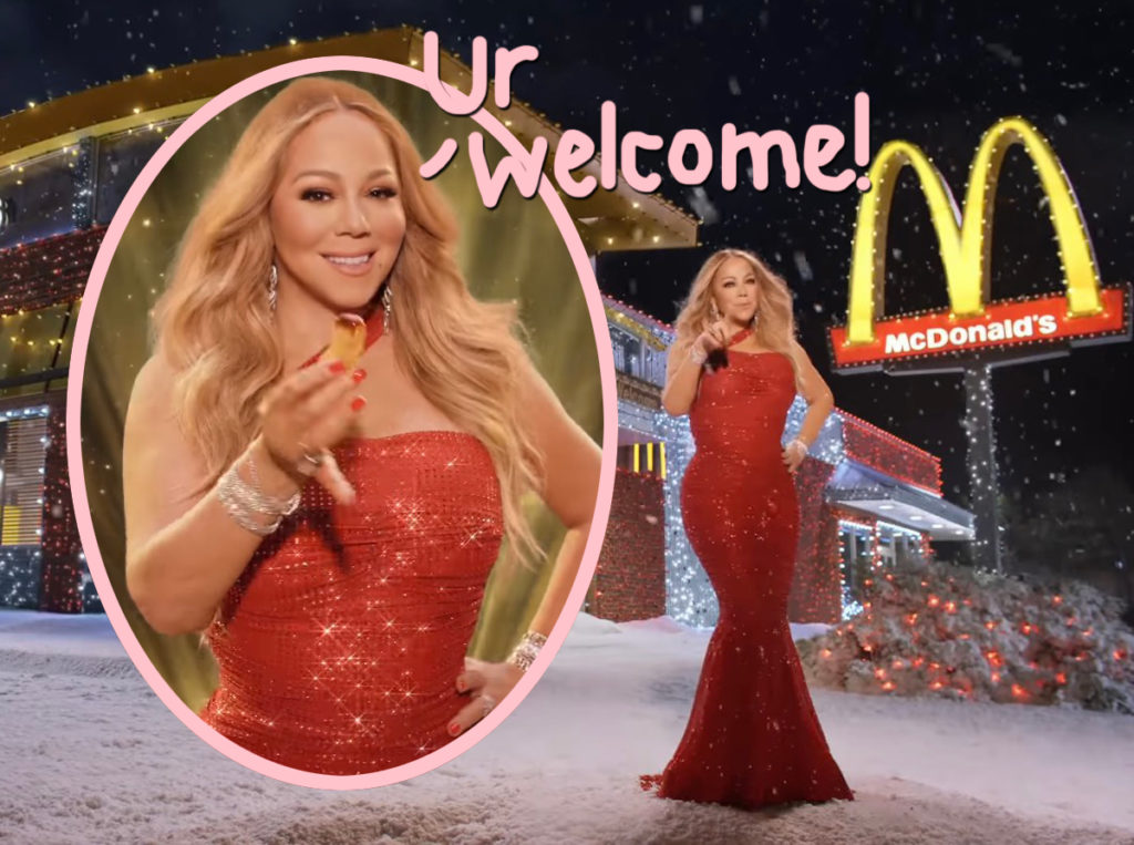 mariah carey : gives everyone free mcdonalds for christmas