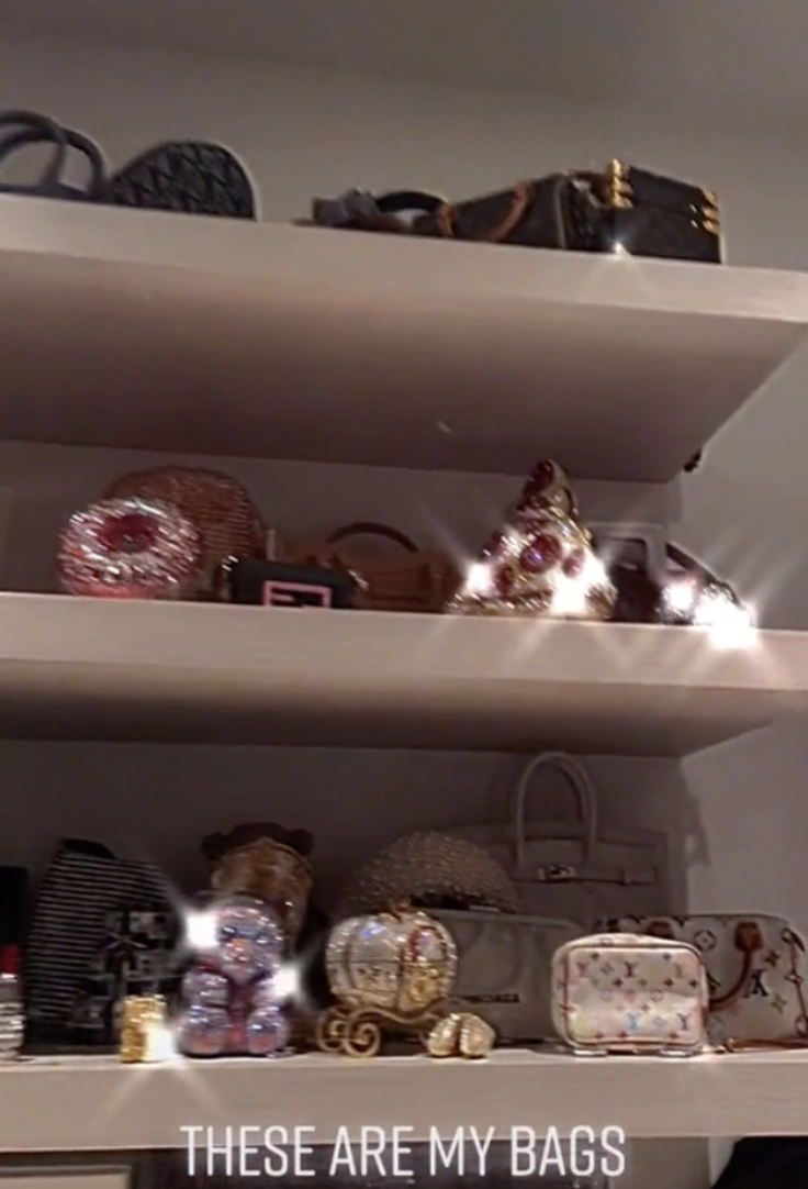 North West Shows Off Her Handbag Collection With Inside Look at Her Closet 