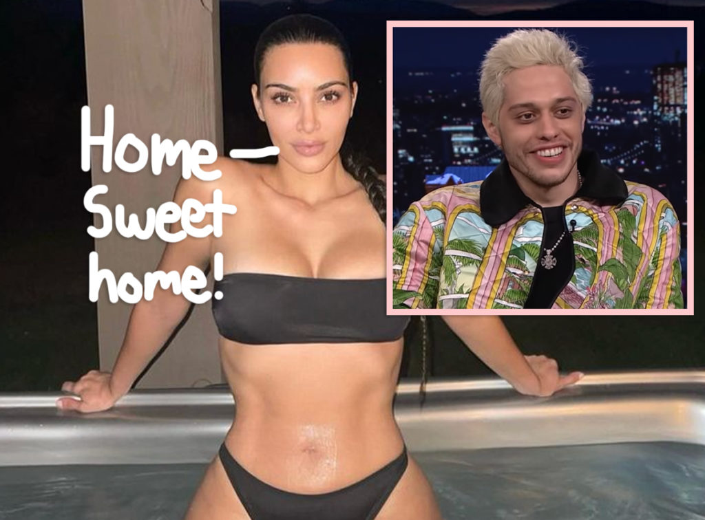 Back Already?! Kim Kardashian & Pete Davidson Return To LA From Bahamas Trip