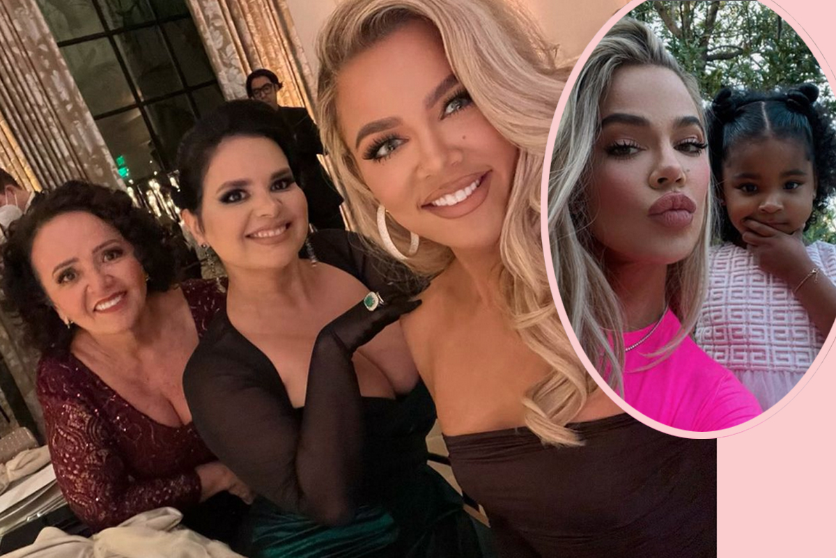 #Khloe Kardashian Poses For Rare Pic With True’s Nannies!