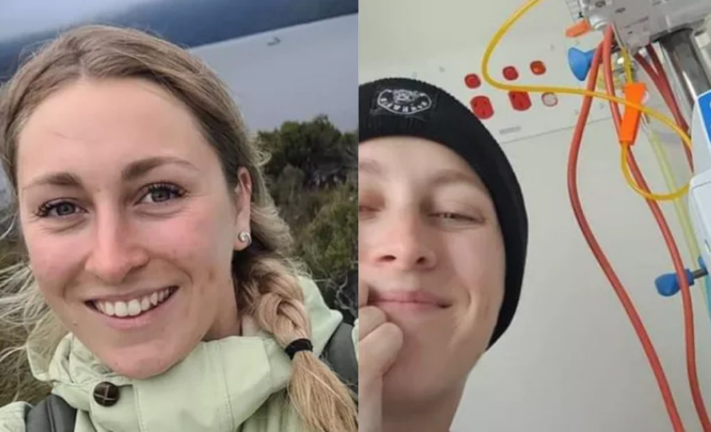 Hannah Cotton pictured in the hospital