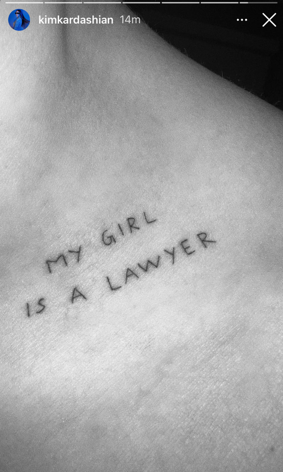 Kim Kardashian Shows Off Pete Davidson’s ‘My Girl Is A Lawyer’ Tattoo