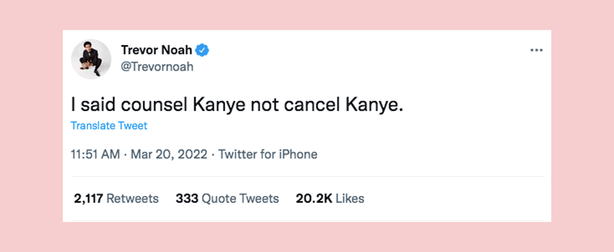 Trevor Noah Reacts To Kanye West Being Barred From Performing At The Grammys 