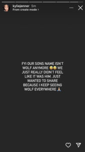 Kylie Jenner Reveals Her Son's Name Is NOT Wolf - Wait, What?! - Perez