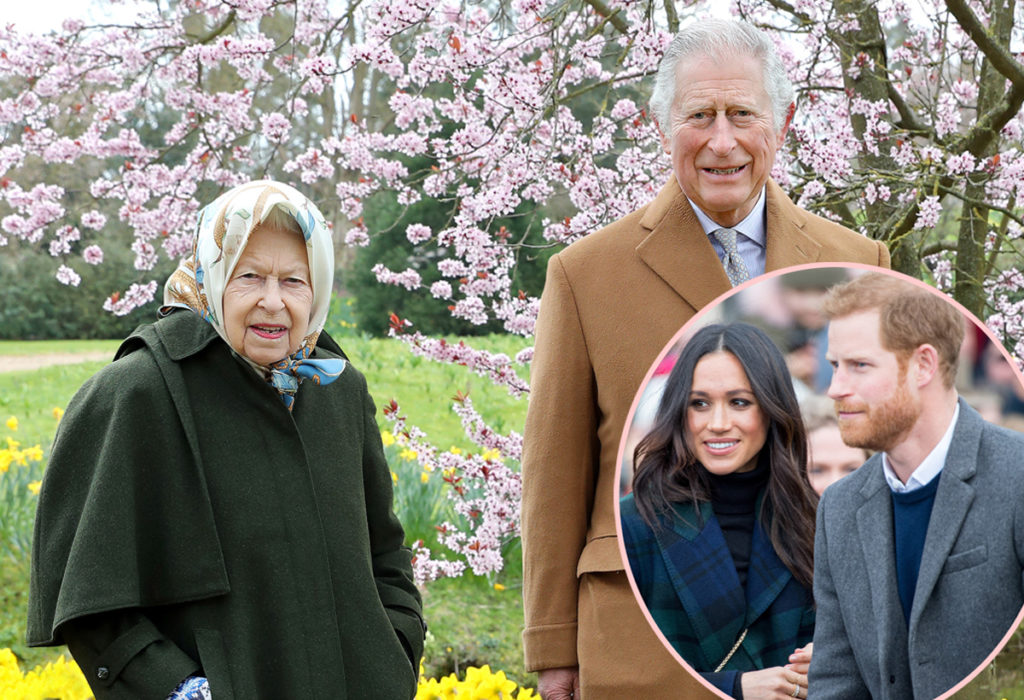 Queen Elizabeth Demanded That Prince Harry & Meghan Markle Meet With Prince Charles First During Their Brief Return To London – New Details!