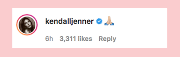 Kendall Jenner response The Weeknd Instagram