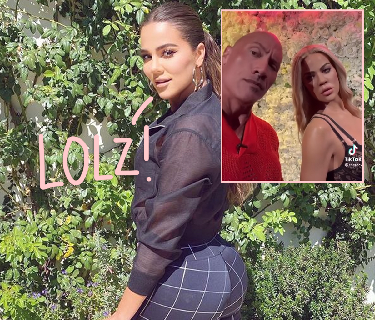 #Khloé Kardashian Reacts After Dwayne ‘The Rock’ Johnson Hilariously Compares Their Wax Figures Butts!