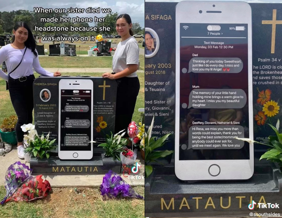 #When Teen Girl Died, Family Made Her Headstone Look Like Her iPhone: ‘We Give You Permission To Laugh’