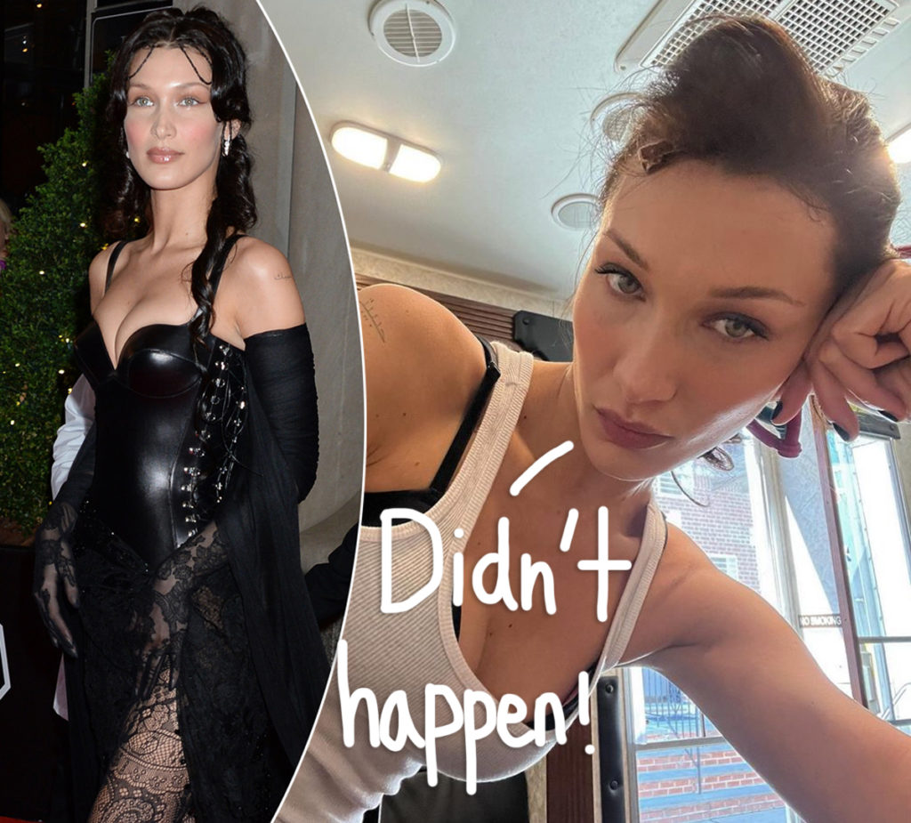 Bella Hadid Shuts Down Claims That She Blacked Out Due To Her Met Gala Corset Perez Hilton