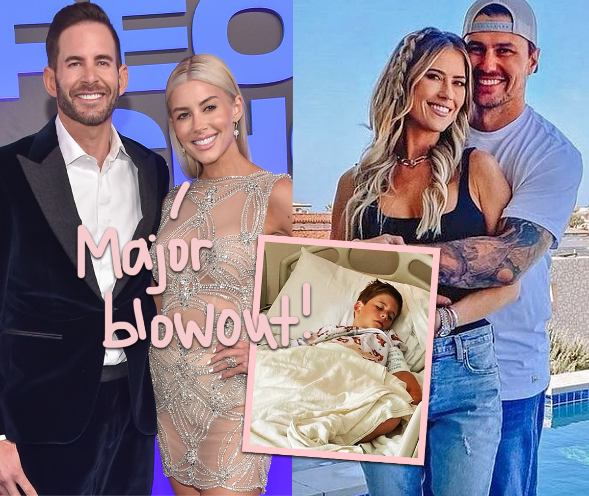 #Tarek El Moussa & Heather Rae Young Caught FIGHTING With His Ex-Wife Christina Haack & Josh Hall A DAY Before Son’s Hospital Scare