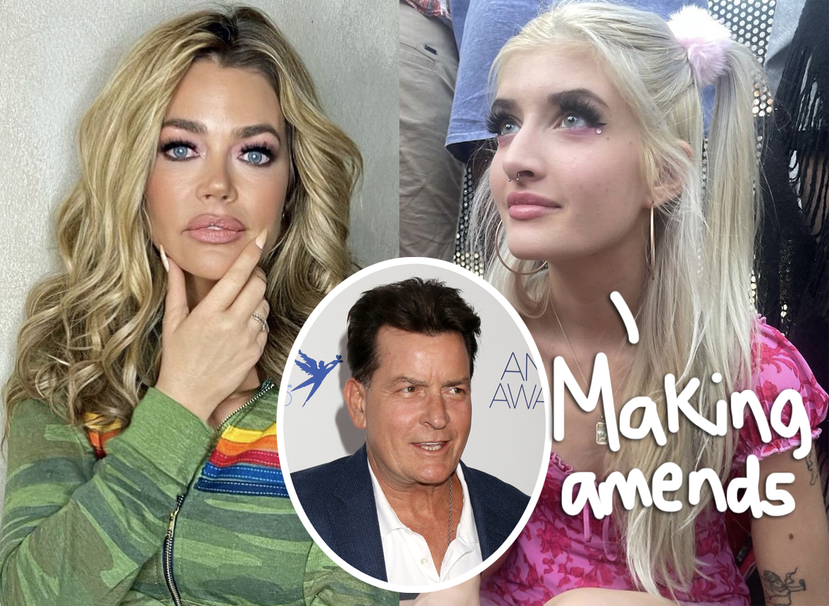 #Family Feud Over? Charlie Sheen’s 18-Year-Old Daughter Reunites With Estranged Mom Denise Richards For Mother’s Day!
