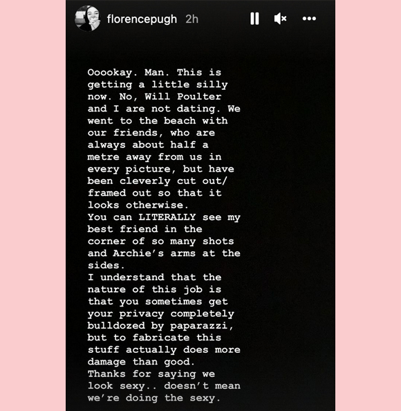 Florence Pugh Instagram Story