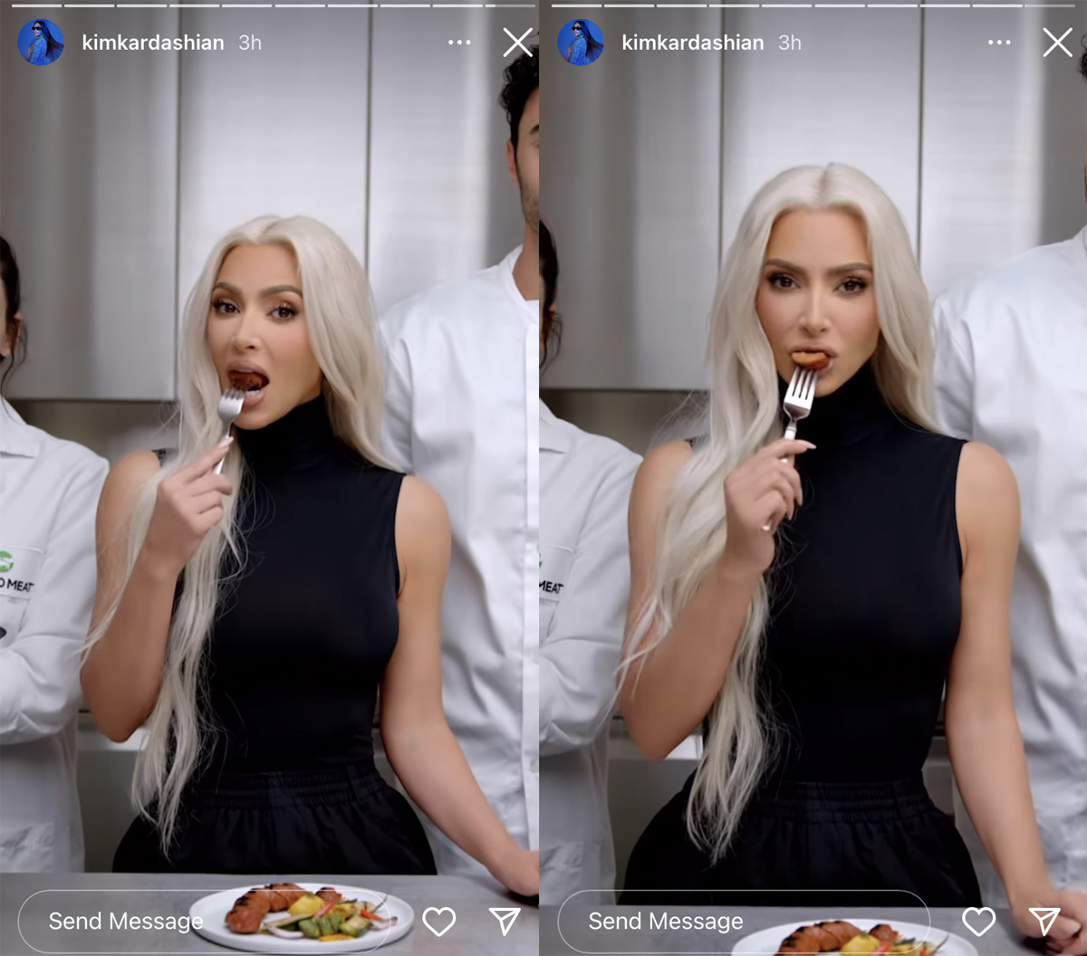 Kim Kardashian Bites Back (Literally) After Being Called Out By Fans For Not Eating In Viral Ad! Look!