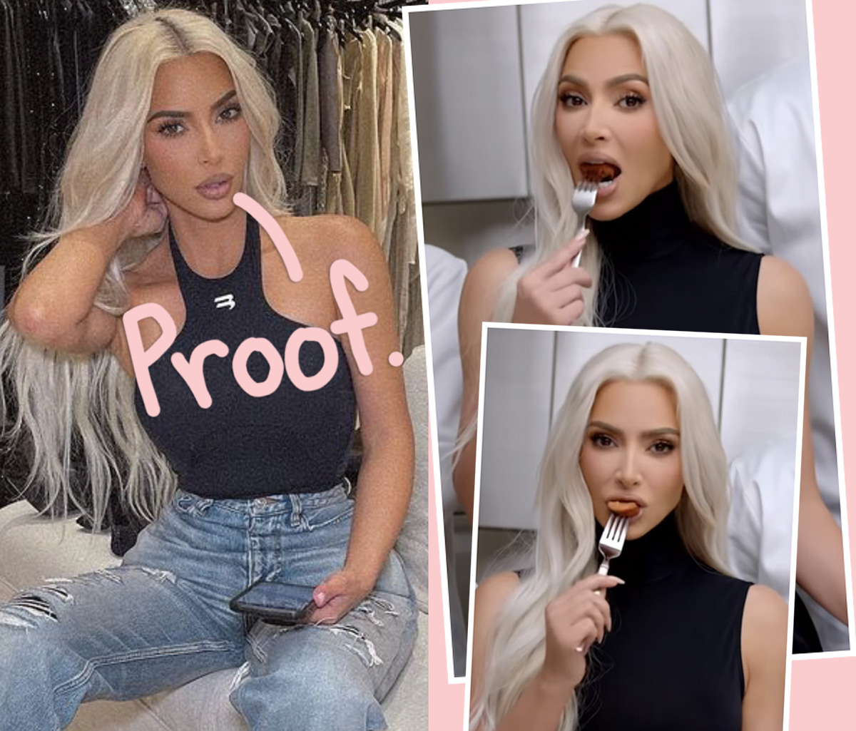 #Kim Kardashian Bites Back (Literally) After Being Called Out By Fans For Not Eating In Viral Ad! Look!